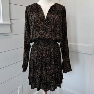 Rails Jasmine dress long sleeve olive static v neck dress size medium NWOT